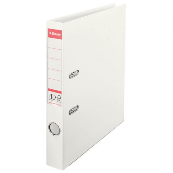 Biblioraft A4 Esselte, Plastifiat, Standard, 5 cm Latime, Alb Vivida, Biblioraft Plastifiat Esselte, Biblioraft Standard Esselte, Biblioraft 5 cm Latime Esselte, Biblioraft Plastifiat Standard, Biblioraft Standard Plastifiat Esselte