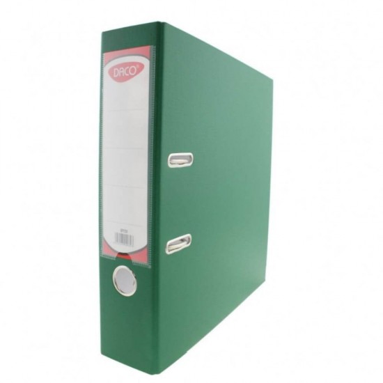 Biblioraft Plastifiat DACO 75 mm, Verde, Biblioraft 75 mm, Dosare Organizare Documente, Dosar Arhivare, Biblioraft pentru Arhivare si Organizare Documente, Bibliorafturi pentru Arhivarea Documentelor, Bibliorafturi de Indosariere a Documentelor