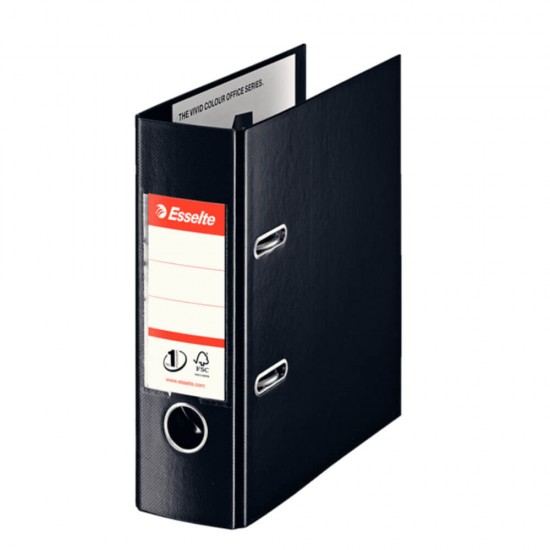 Biblioraft Plastifiat Standard A5 Esselte, 7.5 cm, Negru, Biblioraft, Biblioraft Plastic, Biblioraft Standard A5, Biblioraft Esselte, Bibliorafturi, Bibliorafturi Esselte, Dosare Organizare Documente, Dosar Arhivare