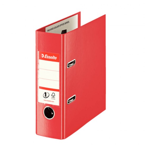 Biblioraft Plastifiat Standard A5 Esselte, 7.5 cm, Rosu, Biblioraft, Biblioraft Plastic, Biblioraft Standard A5, Biblioraft Esselte, Bibliorafturi, Bibliorafturi Esselte, Dosare Organizare Documente, Dosar Arhivare
