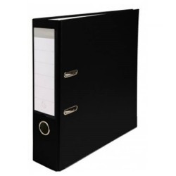 Biblioraft Negru Plastifiat, 75 mm - Dosar Arhivare Documente