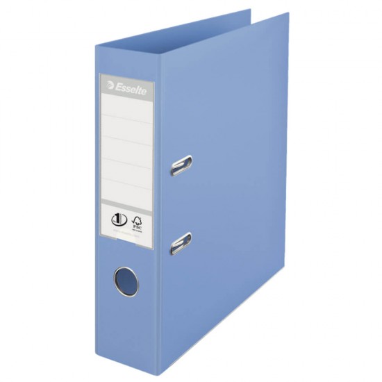 Biblioraft Plastifiat Standard Esselte, 7.5 cm, Albastru Deschis, Biblioraft, Biblioraft Plastic, Biblioraft Standard,  Biblioraft Esselte, Bibliorafturi, Bibliorafturi Esselte, Dosare Organizare Documente, Dosar Arhivare