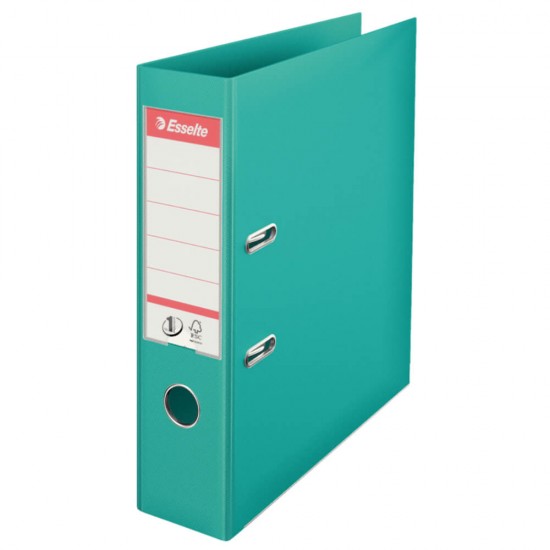 Biblioraft Plastifiat Standard Esselte, 7.5 cm, Menta, Biblioraft, Biblioraft Plastic, Biblioraft Standard,  Biblioraft Esselte, Bibliorafturi, Bibliorafturi Esselte, Dosare Organizare Documente, Dosar Arhivare