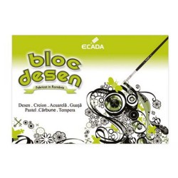 Bloc A3 pentru Desen ECADA, 15 File, 120g/m², Bloc de Desen, Bloc A3 pentru Desen