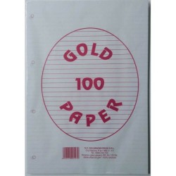 Rezerva Caiet Mecanic A5 Dictando GOLDPAPER, 100 Coli/Top, 55 g/m², Top Foi Dictando, Rezerve Foi Caiet, Foi Dictando, Rezerve Foi Dictando A5, Rezerva Caiet Mecanic A5, File pentru Caiet Mecanic