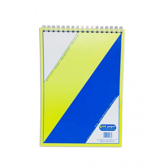Set 10 Carnetele A6 Foi Veline cu Dubla Spira Metalica, 60 File, Caiet de Notite, Notes cu Spira Metalica