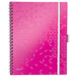 Caiet de Birou Spiralat A4 Aritmetica (AR) Leitz Wow  Be Mobile, Coperta PP Roz Metalizat, 80 File, Caiet Cu Patratele Spiralat, Caiet Coperta Tare Spiralat, Caiet Aritmetica Colorat, Caiet pentru Scoala, Caiete de Birou cu Spirala Caiet de Birou Spiralat A4 Aritmetica (AR) Leitz Wow  Be Mobile, Coperta PP Roz Metalizat, 80 File, Caiet Cu Patratele Spiralat, Caiet Coperta Tare Spiralat, Caiet Aritmetica Colorat, Caiet pentru Scoala, Caiete de Birou cu Spirala
