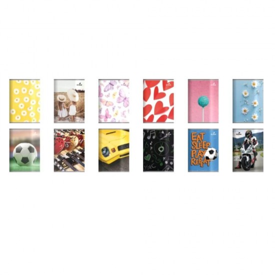 Set 10 Caiete A5 Veline ECADA, 48 File, 60 g/m², Coperta Policroma, Caiet Velin, Caiete Foi Albe, Caiet Foi Albe, Caiete Mici, Caiete Foi Veline A5, Caiete Foi Albe Mici, Caiet cu Foi Veline