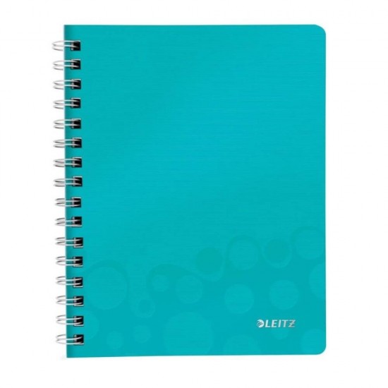 Caiet de Birou Leitz Wow, Dictando, A5, 80 File, Spiralat, Coperta PP, Turcoaz Metalizat, Caiet Leitz Wow, Caiet A5 Leitz Wow, Caiet Dictando Leitz Wow, Caiet cu Linii Leitz Wow, Caiet Spiralat A5, Caiet A5 Dictando, Caiet A5 cu Linii