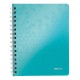 Caiet de Birou Leitz Wow, Matematica, A5, 80 File, Spiralat, Coperta PP, Turcoaz Metalizat, Caiet Leitz Wow, Caiet A5 Leitz Wow, Caiet Matematica Leitz Wow, Caiet Aritmetica Leitz Wow, Caiet Spiralat A5, Caiet A5 Matematica, Caiet A5 Aritmetica