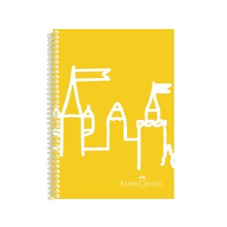 Caiet Spiralat Matematica A4 Castel Faber-Castell, 80 File, Galben, Caiet, Caiet Aritmetica, Caiet A4, Caiet Faber-Castell, Caiet A4 Faber-Castell, Caiet Aritmetica A4, Caiet Scoala, Caiet pentru Scoala, Caiete, Caiete Faber-Castell, Caiet de Scriere