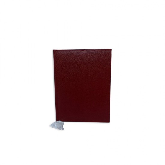 Carnetel A7 Foi Veline, Coperta Grabolit, 140 File, Bordo, Caiet de Notite, Agenda A7
