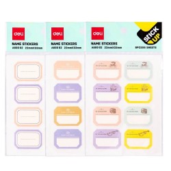 Etichete Scolare Autoadezive Deli, 6 Pagini, 8 Etichete/Pagina, Etichete Scolare Deli, Etichete Autoadezive pentru Caiete, Etichete Autoadezive Caiete, Etichete Caiete, Etichete Adezive pentru Caiete, Etichete Adezive Caiete