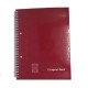 Caiet European Book A4 Dictando cu Dublu Spira Metalica, 80 File, Coperta Policromie Rosie, Caiet Spiralat de Romana, Caiete Tip Agenda