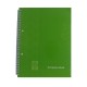 Caiet European Book A4 de Matematica cu Dublu Spira Metalica, 80 File, Coperta Policromie Verde, Caiet Spiralat Matematica, Caiete Tip Agenda