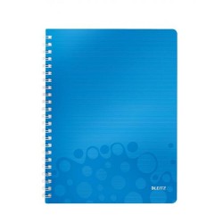 Caiet de Birou Spiralat A4 Aritmetica (AR) Leitz Wow , Coperta PP Albastru Metalizat, 80 File Caiet de Birou Spiralat A4 Aritmetica (AR) Leitz Wow , Coperta PP Albastru Metalizat, 80 File