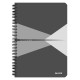 Caiet de Birou A5 Leitz Office, Spiralat, Aritmetica, 90 File, Coperta Carton Laminat, Gri, Caiete de Birou, Caiete pentru Birou, Caiet Organizare, Caiete Spiralate Matematica, Caiete Matematica Spiralate, Caiete Aritmetica, Caiete A5 Matematica
