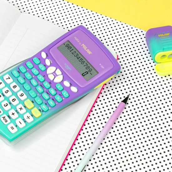 Calculator Milan, Stiintific, 12 Digits, 240 de Functii, Carcasa de Protectie, Multicolor, Calculator Stiintific, Calculatoare Stiintifice, Calculator cu 240 Functii, Rechizite Scolare, Articole Birotica