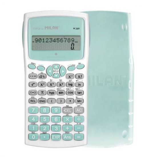 Calculator Milan, Stiintific, Antibacterial, 12 Digits, 240 de Functii, Carcasa de Protectie, Multicolor, Calculator Stiintific, Calculatoare Stiintifice, Calculator cu 240 Functii, Rechizite Scolare, Articole Birotica