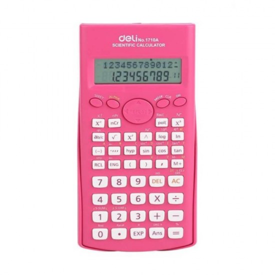 Calculator Stiintific Deli 1710A, 12 Digits, Roz, 240F, Alimentare Baterie, Calculator Stiintific , Calculator Stiintific 12 Digits, Calculator Stiintific Deli 
