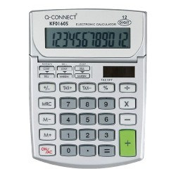 Calculator de Birou Q-CONNECT, 12 DG, 102x140 mm, Afisaj Inclinat, Format Mare, Functii, Culoare Gri Calculator de Birou Q-CONNECT, 12 DG, 102x140 mm, Afisaj Inclinat, Format Mare, Functii, Culoare Gri