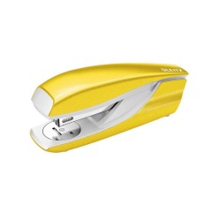 Capsator Mini Leitz 5528, 10 Coli, Capse Nr. 10, Galben Metalizat, Corp Metalic, Mini Capsator Leitz, Mini Capsator Modern, Mini Capsator de Birou, Capsator Mic de Birou, Mini Capsator Galben, Capsator cu Capse nr 10, Capsator pentru 10 Coli