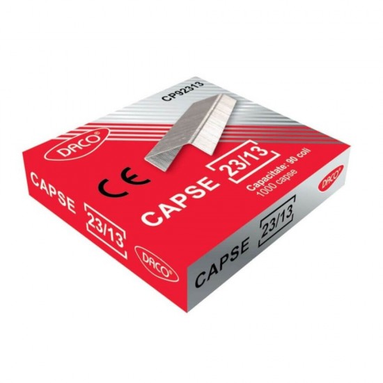 Set 1000 Capse Metalice DACO 23/13, Capse Metalice 23/13, Capse din Metal, Set de Capse23/13, Capse de Metal la Set, Seturi de Capse Metalice 23/13, Set Capse pentru Hartie, Capse de Birou