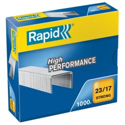 Capse 23/17 Rapid Strong, 1000 Buc/Set, Capacitate 140 Coli, Capse Rezitente, Capse Otel, Capse din Otel, Set de Capse, Set Capse Rapid, Capse Rapid Strong, Capse Capsator, Capse pentru Capsator, Capse Rapide