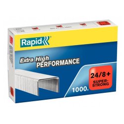Capse 24/8+ Rapid Super Strong, 1000 Buc/Set, Capacitate 50 Coli, Capse Rezitente, Capse Otel, Capse din Otel, Set de Capse, Set Capse Rapid, Capse Rapid Super Strong, Capse Capsator, Capse pentru Capsator, Capse Rapide