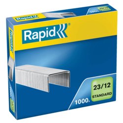 Capse 23/12 Rapid Standard, 1000 Buc/Set, Capacitate 90 Coli, Capse Rezitente, Capse Otel, Capse din Otel, Set de Capse, Set Capse Rapid, Capse Rapid Standard, Capse Capsator, Capse pentru Capsator, Capse Rapide