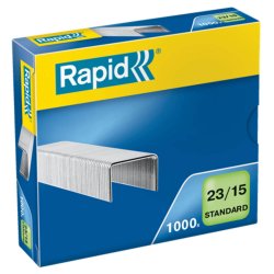 Capse 23/15 Rapid Standard, 1000 Buc/Set, Capacitate 120 Coli, Capse Rezitente, Capse Otel, Capse din Otel, Set de Capse, Set Capse Rapid, Capse Rapid Standard, Capse Capsator, Capse pentru Capsator, Capse Rapide