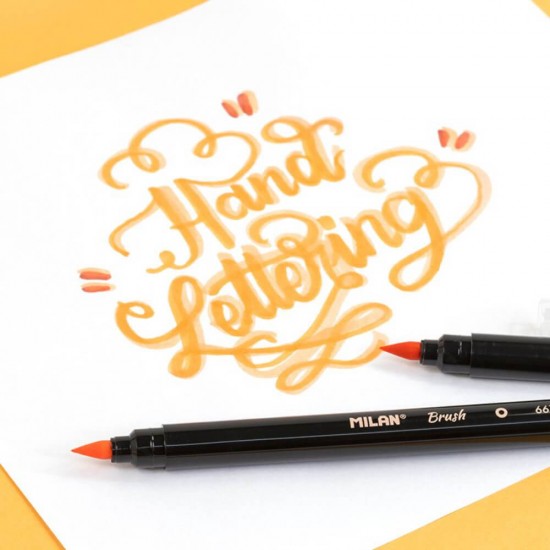 Set 24 Carioci Milan, Tip Pensula, Plastic, Diverse Culori