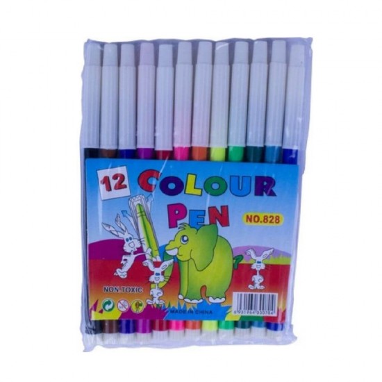 Carioci pe Baza de Apa 12 Culori/Set, Varf Rotund - Carioca pentru Desenat