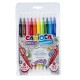 Carioci cu Doua Capete Briello CARIOCA, 10 Carioci cu 2 Capete pentru Linii Subtiri si Groase, Carioci Colorate, Carioci pe Baza de Apa, Carioci Multicolore, Carioci pentru Copii, Carioci de Desenat, Carioci cu Doua Capete pentru Desenat
