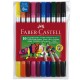 Set 10 Carioci Colorate Faber-Castell Cu 2 Capete De Scriere, Carioca Pentru Copii, Carioca De Colorat, Carioci Pentru Copii, Carioci Pentru Colorat, Carioci Colorate Pentru Desenat, Carioci Faber-castell