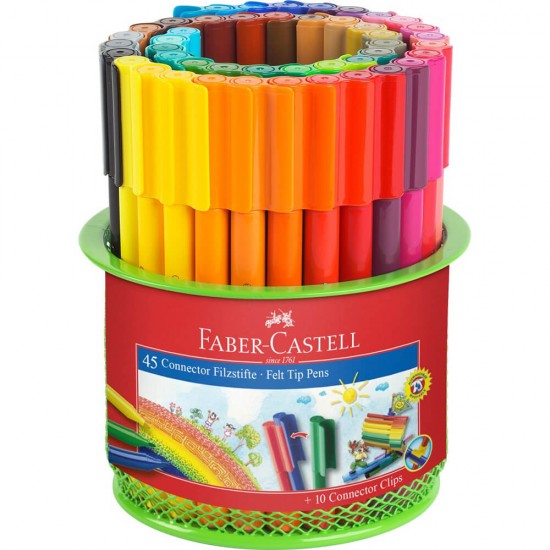 Set 45 Carioci Colorate Faber-Castell Connector Cu Clip Prindere Si Suport Mesh, Carioca Pentru Copii, Carioca De Colorat, Carioci Pentru Copii, Carioci Pentru Colorat, Carioci Colorate Pentru Desenat, Carioci Faber-castell Set 45 Carioci Colorate Faber-Castell Connector Cu Clip Prindere Si Suport Mesh, Carioca Pentru Copii, Carioca De Colorat, Carioci Pentru Copii, Carioci Pentru Colorat, Carioci Colorate Pentru Desenat, Carioci Faber-castell