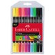 Set 10 Carioci Neon Colorate Faber-Castell Lavabil Cu 2 Capete De Scriere, Carioca Pentru Copii, Carioca De Colorat, Carioci Pentru Copii, Carioci Pentru Colorat, Carioci Colorate Pentru Desenat, Carioci Faber-castell