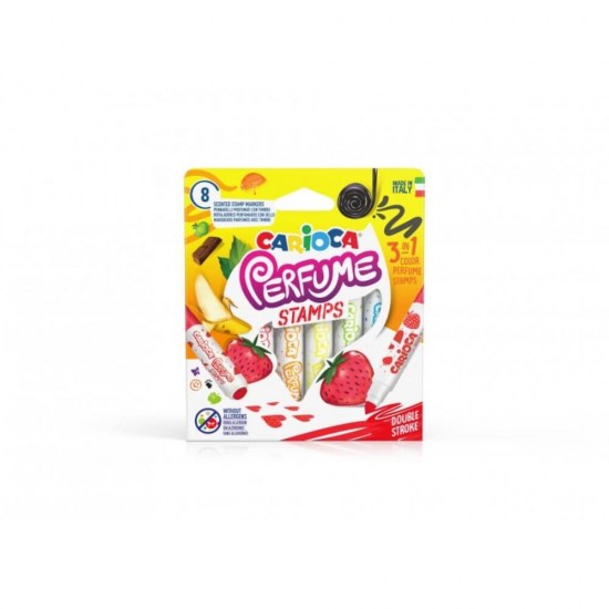 Set 8 Carioci Perfume Stamps 3 in 1 CARIOCA, Carioci Parfumate, Set Carioci Parfumate, Instrumente de Scris, Carioci Parfumate cu Stampile, Perfume Stamps 3 in 1, Carioci cu Miros, Carioci Multicolore, Carioci cu Stampile