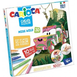 Set 10 Carioci CARIOCA 3D Mr. Wild + 2 Planse Tip Puzzle 3D, 2 Capete, Carioci Non-Toxice, Carioci de Colorat, Carioci cu Capat Dublu, Carioci Lavabile, Carioci cu Puzzle, Carioci pentru Copii Set 10 Carioci CARIOCA 3D Mr. Wild + 2 Planse Tip Puzzle 3D, 2 Capete, Carioci Non-Toxice, Carioci de Colorat, Carioci cu Capat Dublu, Carioci Lavabile, Carioci cu Puzzle, Carioci pentru Copii