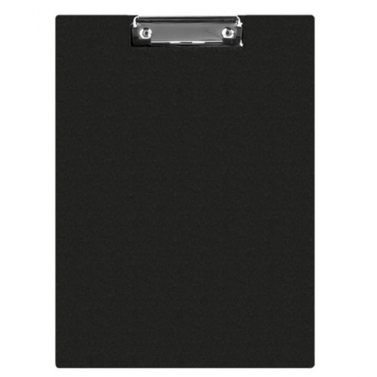 Clipboard Q-CONNECT A5 Dublu cu Buzunar, 140x216 mm, Carton Plastifiat, Clip de Prindere Metalic, Capaciatate 50 Coli, Culoare Neagra, Clipboarduri Duble, Accesorii Documente, Articole Birou, Suporturi de Scris
