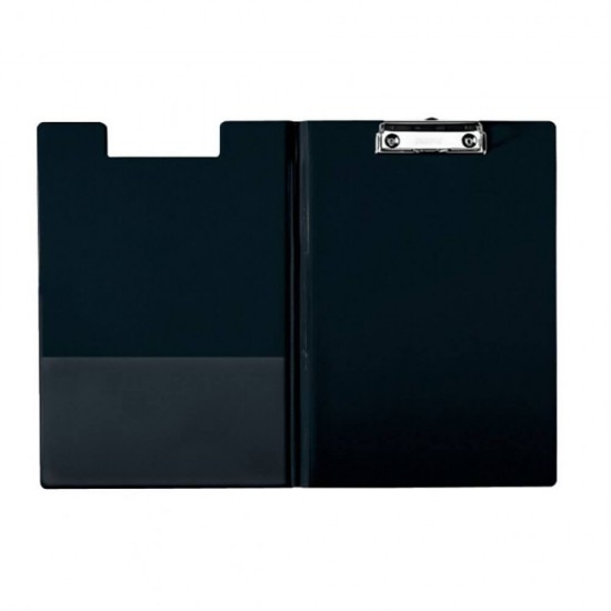 Clipboard A4 D.RECT Dublu, Negru, Material Plastic, Sistem de Prindere cu Arc, Clipboarduri Duble, Clipboard Documente, Accesorii Documente, Suport de Scris, Clipboard Dublu pentru Documente, Clipboard Dublu, Clipboard Prezentare