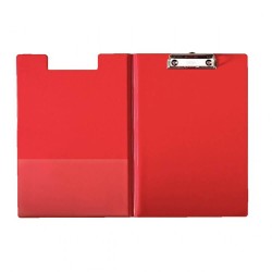 Clipboard A4 D.RECT Dublu, Rosu, Material Plastic, Sistem de Prindere cu Arc, Clipboarduri Duble, Clipboard Documente, Accesorii Documente, Suport de Scris, Clipboard Dublu pentru Documente, Clipboard Dublu, Clipboard Prezentare