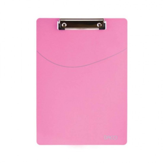 Clipboard A4 DACO Simplu, Roz, Material Plastic, Clipboarduri Simple, Clipboard Documente, Accesorii Documente, Suport de Scris, Clipboard Simplu pentru Documente, Clipboard Simplu, Clipboard Prezentare