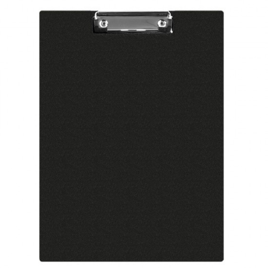 Clipboard Q-CONNECT A4 Dublu cu Buzunar, 230x350mm, Carton Plastifiat si Clip de Prindere Metalic, Capacitate 50 Coli, Culoare Neagra, Clipboarduri Duble, Accesorii Documente, Articole Birou, Suporturi de Scris