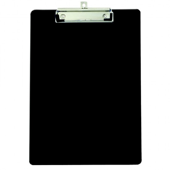 Clipboard EVOffice din Carton Plastifiat Simplu A4, Culoare Neagra - Mapa Documente