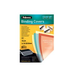 Set 100 Coperti Indosariere A4 Fellowes, Plastic, 200 Microni, Galben, Coperta A4 Indosariere, Coperta A4 Indosariat, Coperta pentru Indosariat, Coperti pentru Indosariat, Coperti Plastic Indosariere, Coperti Galbene Indosariere