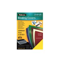 Set 100 Coperti Indosariere A4 Fellowes, Carton, 250 g/m², Galben, Coperta A4 Indosariere, Coperta A4 Indosariat, Coperta pentru Indosariat, Coperti pentru Indosariat, Coperti Carton Indosariere, Coperti din Carton pentru Indosariat