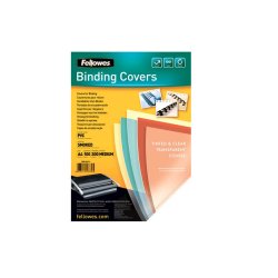 Set 100 Coperti Indosariere A4 Fellowes, Plastic, 200 Microni, Fumuriu, Coperta A4 Indosariere, Coperta A4 Indosariat, Coperta pentru Indosariat, Coperti pentru Indosariat, Coperti Plastic Indosariere, Coperti Fumurii Indosariere