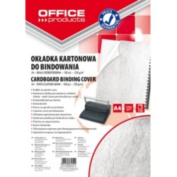Set 100 Coperti Indosariere A4 Carton Imitatie Piele OFFICE Products, Culoare Alba, Coperti pentru Indosariat Documente, Coperti Indosariere Documente, Accesorii Indosariere, Coperti din Carton pentru Indosariat, Coperti  Indosariat Spate