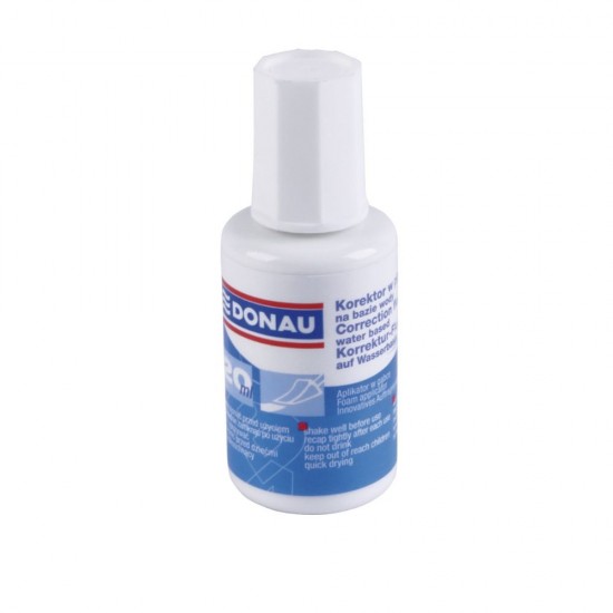 Corector Fluid cu Pensula pe Baza de Apa, 20 ml, Uscare Rapida, Instrumente de Scris si Corectat, Accesorii Corectat Birou, Accesorii Corectat Scoala